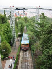 Funicular under park ride
