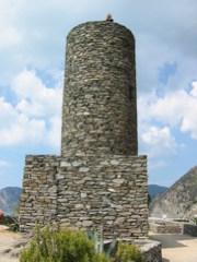 Tiffany atop Castello Doria tower